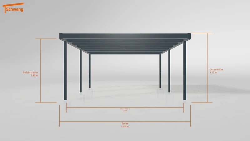 #DE Schweng Flachdachcarport C600+ (ID v47k37) #MTG