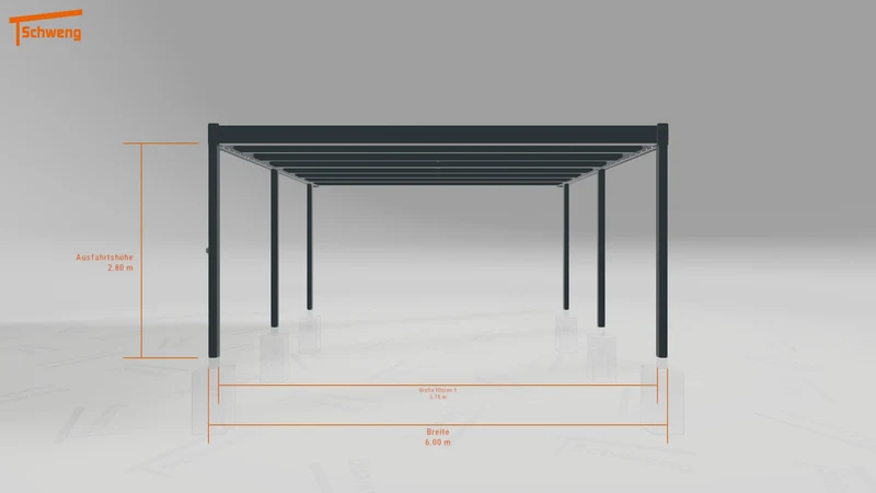 #DE Schweng Flachdachcarport C600+ (ID v47k37) #MTG