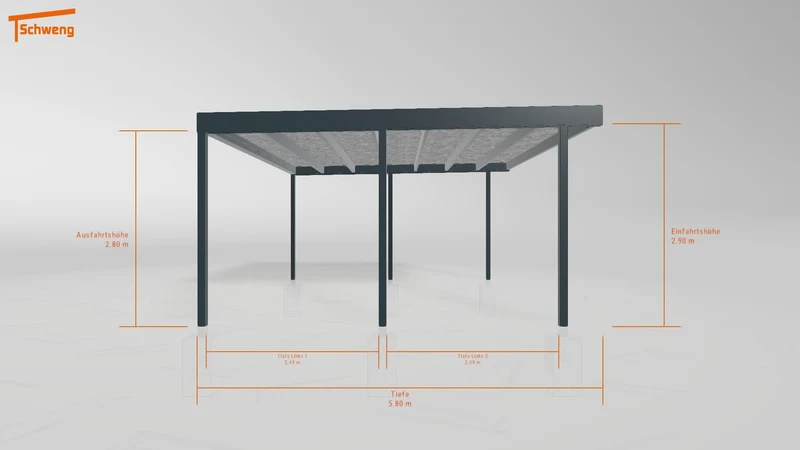 #DE Schweng Flachdachcarport C600+ (ID v47k37) #MTG