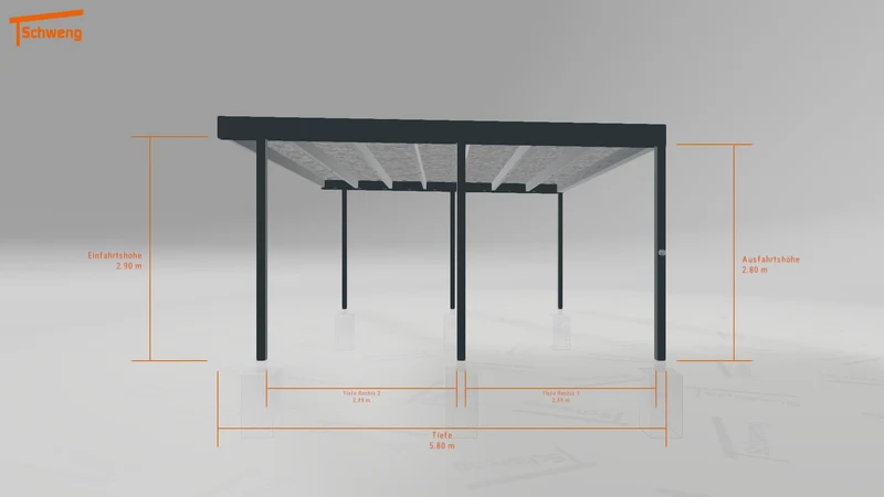 #DE Schweng Flachdachcarport C600+ (ID v47k37) #MTG