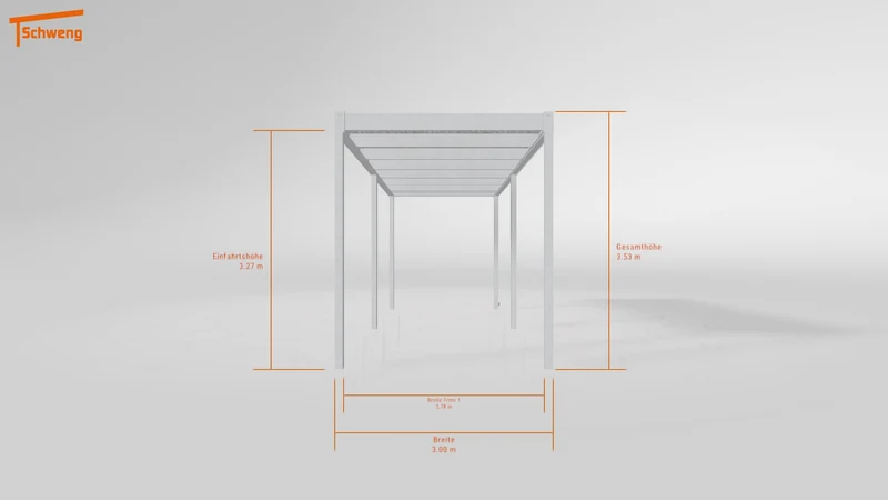 #DE Schweng Flachdachcarport C600 (ID w3xg97)