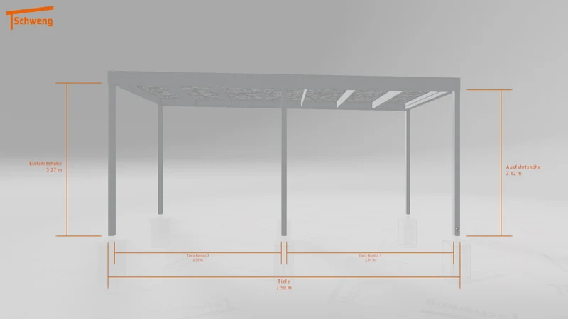 #DE Schweng Flachdachcarport C600 (ID w3xg97)