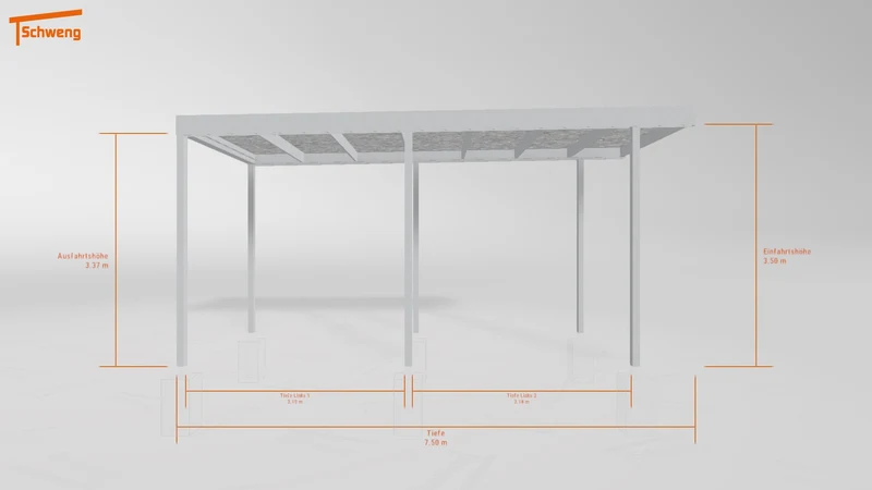 #DE Schweng Flachdachcarport C600 (ID g75qqm)