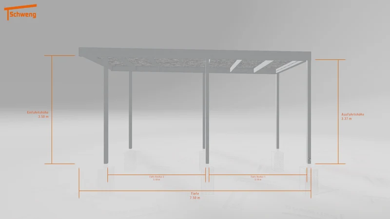 #DE Schweng Flachdachcarport C600 (ID g75qqm)