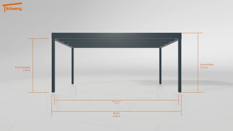 #DE Schweng Flachdachcarport C600+ (ID w3xgjz) #MTG