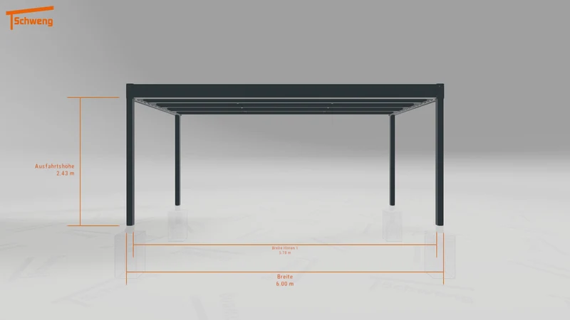 #DE Schweng Flachdachcarport C600+ (ID w3xgjz) #MTG