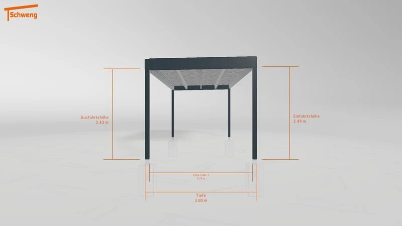 #DE Schweng Flachdachcarport C600+ (ID w3xgjz) #MTG