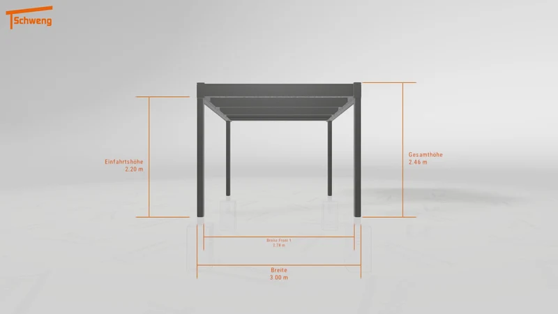 #DE Schweng Flachdachcarport C600 (ID 85pmj2)
