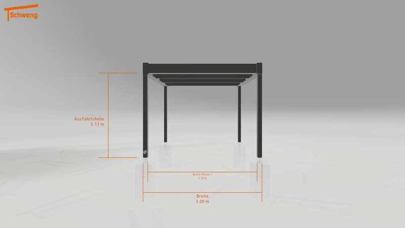 #DE Schweng Flachdachcarport C600 (ID 85pmj2)
