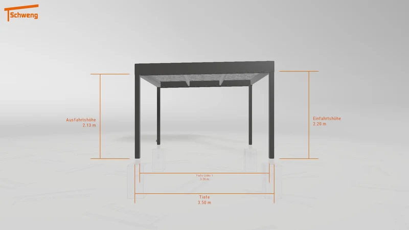 #DE Schweng Flachdachcarport C600 (ID 85pmj2)