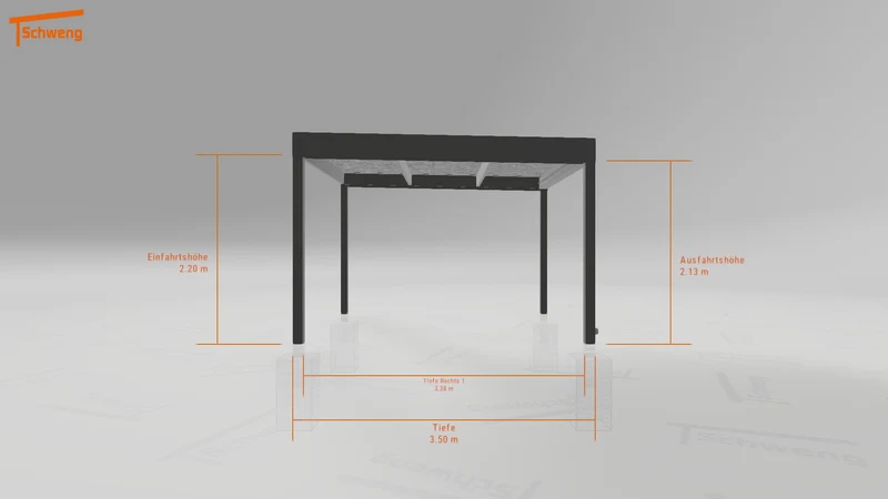 #DE Schweng Flachdachcarport C600 (ID 85pmj2)