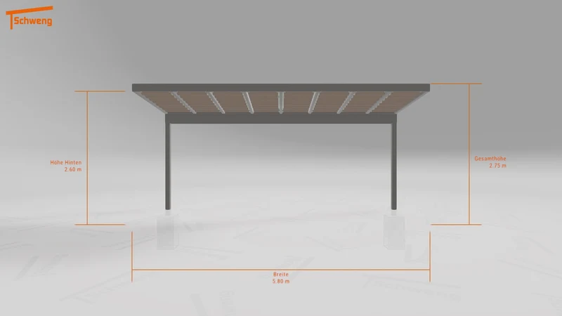 #DE Schweng Terrassenüberdachung S350 (ID 77bz35)