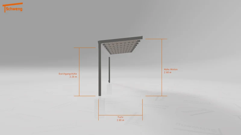#DE Schweng Terrassenüberdachung S350 (ID 77bz35)