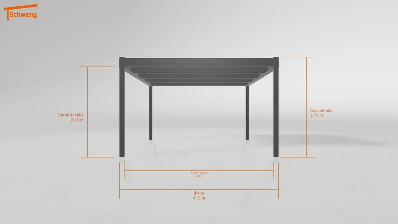 #DE Schweng Flachdachcarport C600 (ID dvngwy)