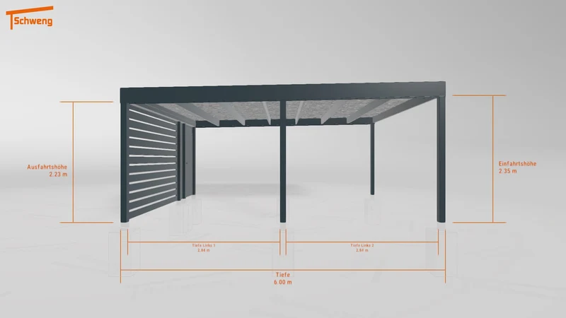 #DE Schweng Flachdachcarport C600 (ID n5mjry) #MTG