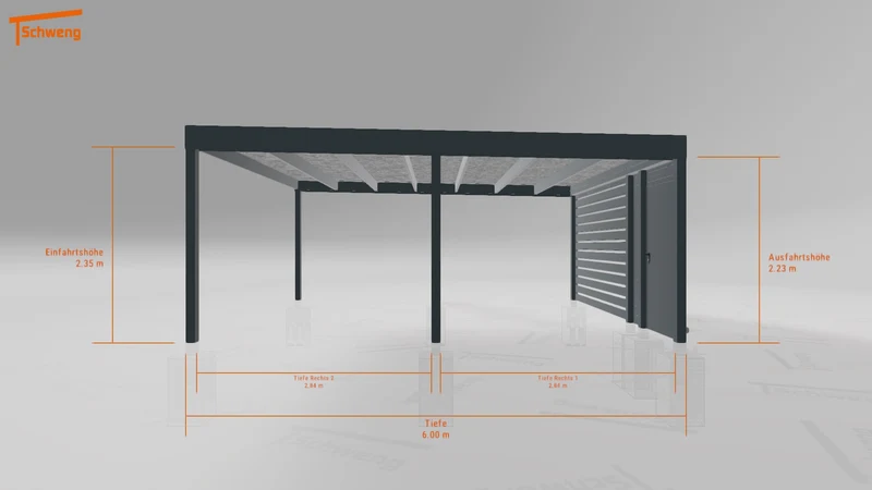 #DE Schweng Flachdachcarport C600 (ID n5mjry) #MTG