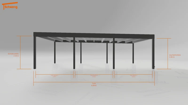 #DE Schweng Flachdachcarport C600+ (ID 33jx9y) #MTG