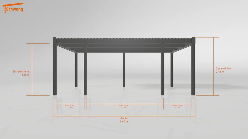 #DE Schweng Flachdachcarport C600 (ID mj28jv)