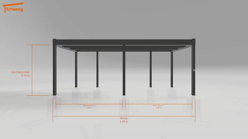 #DE Schweng Flachdachcarport C600 (ID mj28jv)