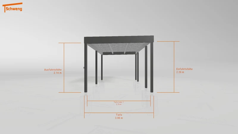 #DE Schweng Flachdachcarport C600 (ID mj28jv)