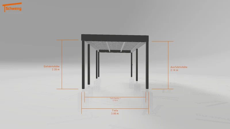 #DE Schweng Flachdachcarport C600 (ID mj28jv)