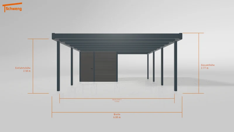 #DE Schweng Flachdachcarport C600+ (ID x78rkd)