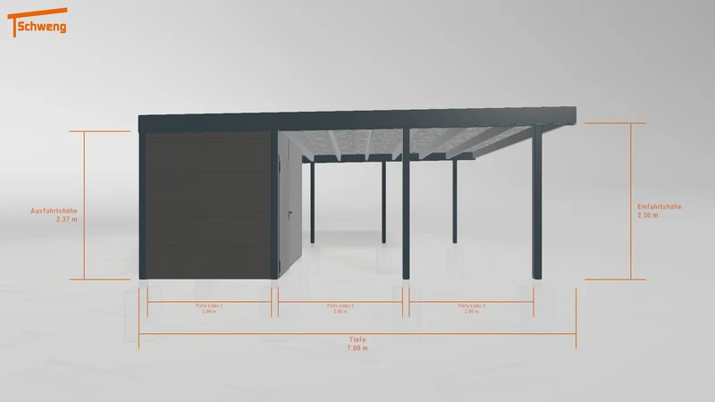#DE Schweng Flachdachcarport C600+ (ID x78rkd)