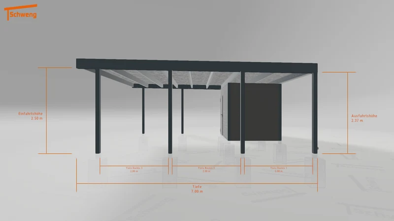 #DE Schweng Flachdachcarport C600+ (ID x78rkd)