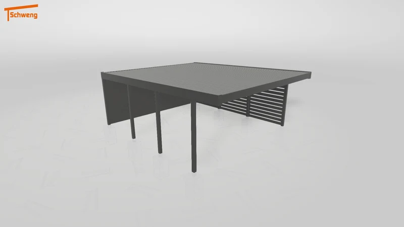 #DE Schweng Flachdachcarport C600+ (ID jj8rvq)