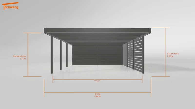 #DE Schweng Flachdachcarport C600+ (ID jj8rvq)