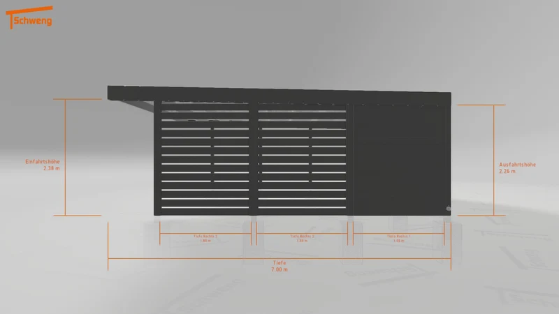 #DE Schweng Flachdachcarport C600+ (ID jj8rvq)