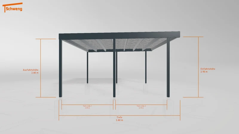 #DE Schweng Flachdachcarport C600+ (ID 85pmx2) #MTG
