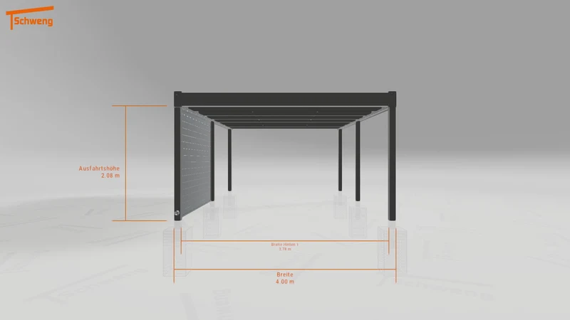#DE Schweng Flachdachcarport C600 (ID pbpz28) #MTG