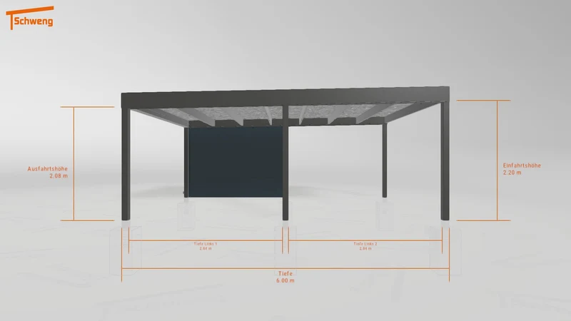 #DE Schweng Flachdachcarport C600 (ID pbpz28) #MTG