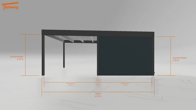 #DE Schweng Flachdachcarport C600 (ID pbpz28) #MTG