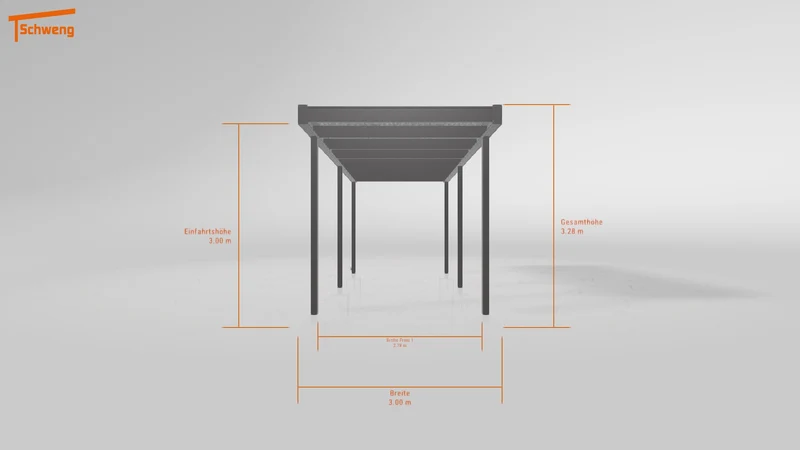 #DE Schweng Flachdachcarport C600 (ID 33jmp5)