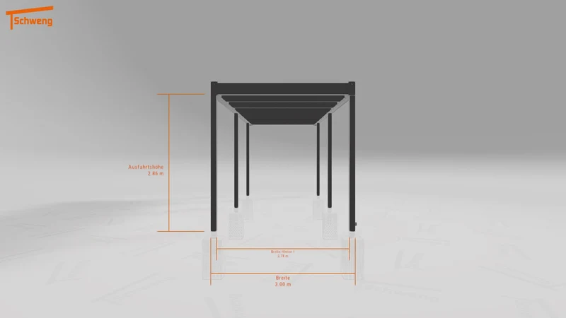 #DE Schweng Flachdachcarport C600 (ID 33jmp5)