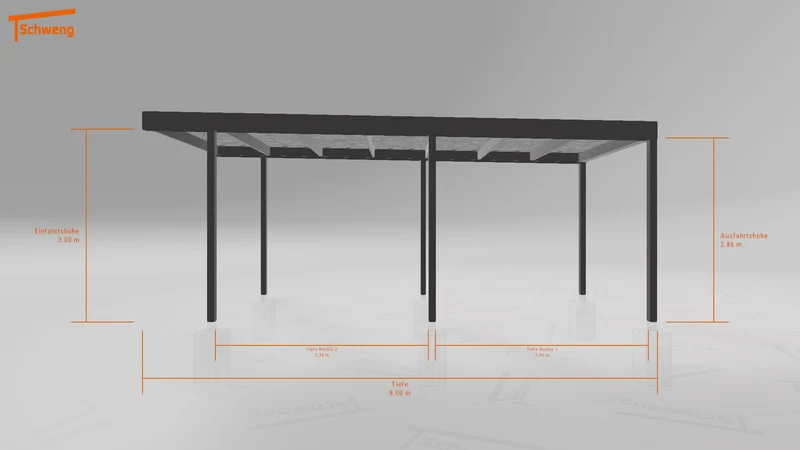 #DE Schweng Flachdachcarport C600 (ID 33jmp5)