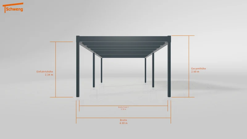 #DE Schweng Flachdachcarport C600 (ID zbwxym)
