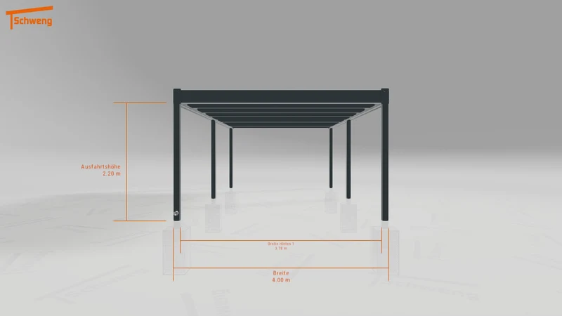 #DE Schweng Flachdachcarport C600 (ID zbwxym)
