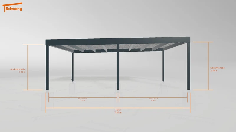 #DE Schweng Flachdachcarport C600 (ID zbwxym)