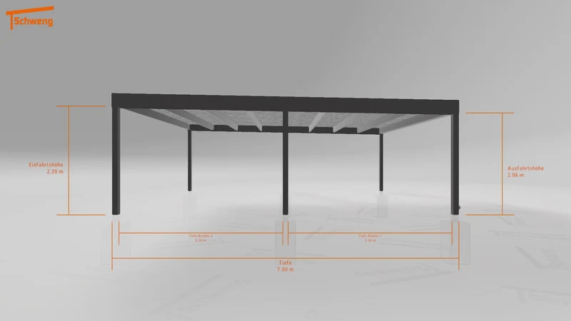 #DE Schweng Flachdachcarport C600 (ID ygj7vb) #MTG