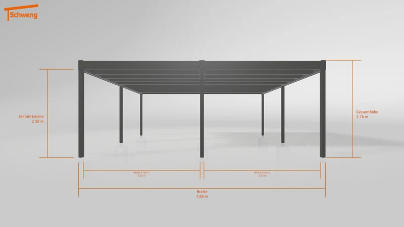 #DE Schweng Flachdachcarport C600+ (ID 2q8b8y)