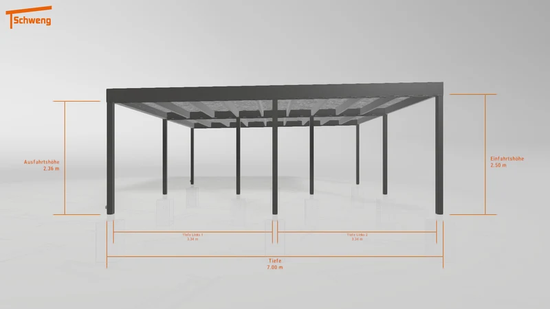 #DE Schweng Flachdachcarport C600+ (ID 2q8b8y)