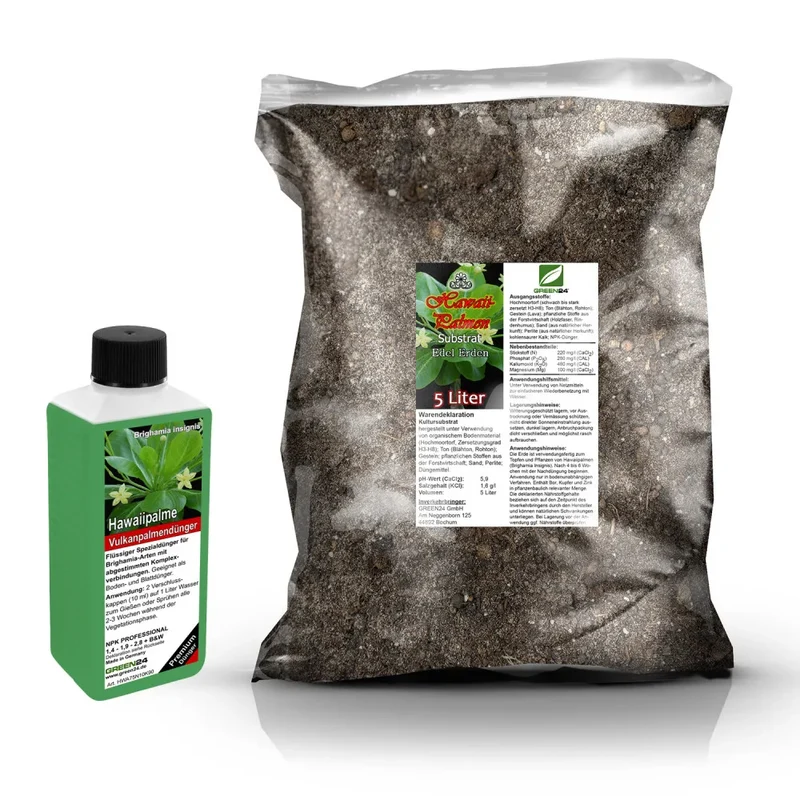 Hawaiipalmen-Umtopfset · 5 l Substrat + 250 ml Dünger