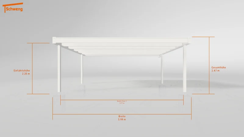 #DE Schweng Flachdachcarport C600 (ID ygjw48)