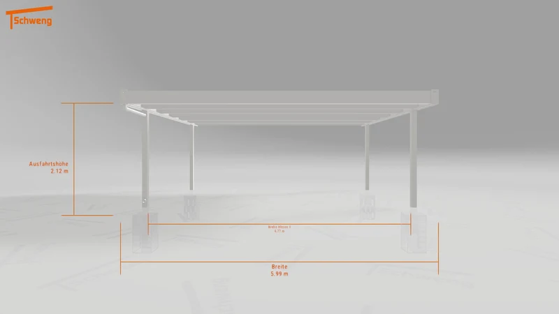 #DE Schweng Flachdachcarport C600 (ID ygjw48)