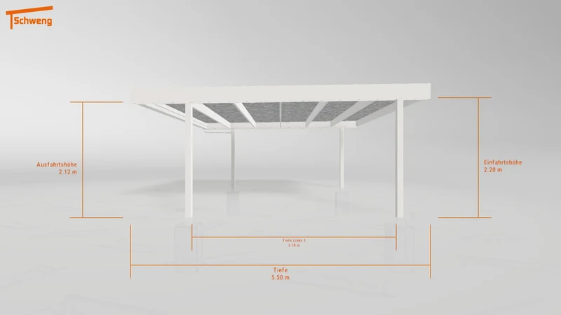 #DE Schweng Flachdachcarport C600 (ID ygjw48)