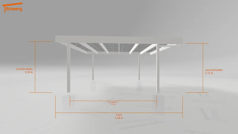 #DE Schweng Flachdachcarport C600 (ID ygjw48)