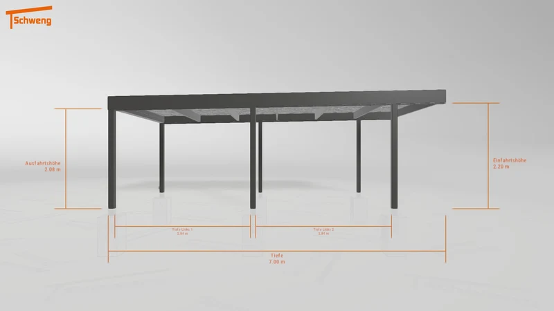 #DE Schweng Flachdachcarport C600 (ID 33jmx9) #MTG